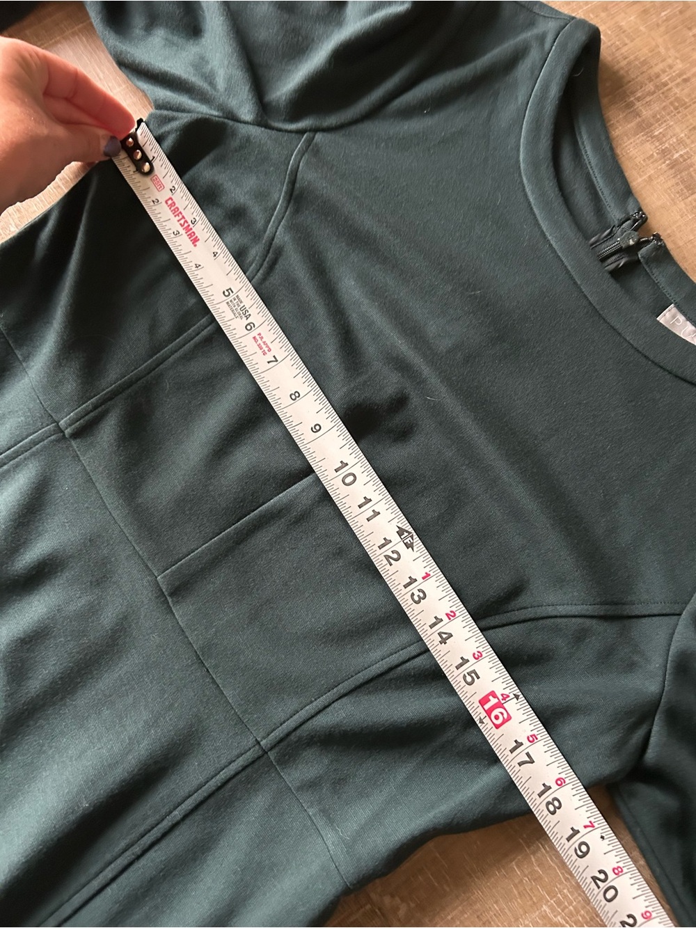 ▶️ Pure Collection Ponte Midi Dress Womens 12 Teal Long Sleeve Career Stretch - Picture 7 of 10